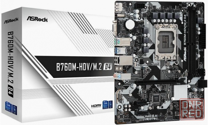 Материнская плата Asrock B760m-Hdv/M.2 D4, Rtl Lga1700 (арт-7660) Донецк - изображение 1