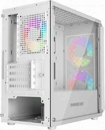 Корпус Powercase Mistral Micro A3w Argb, Tempered Glass, 2x 140mm Argb Pwm+1x 120mm Argb Pwm, белый, Макеевка