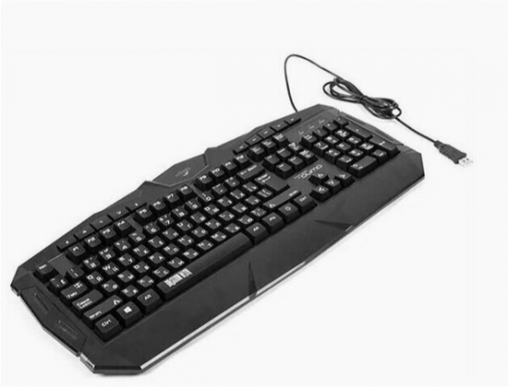 Игровая клавиатура Qumo Twins K68, с двумя накладками разного цвета, проводная, 104 клавиши, кнопка Донецк
