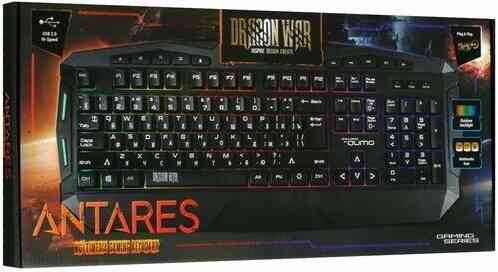 Клавиатура Qumo Antares K60, игровая, проводная, мембранная, 114 клавиш, Usb, подсв, чёрная (арт-879 Донецк