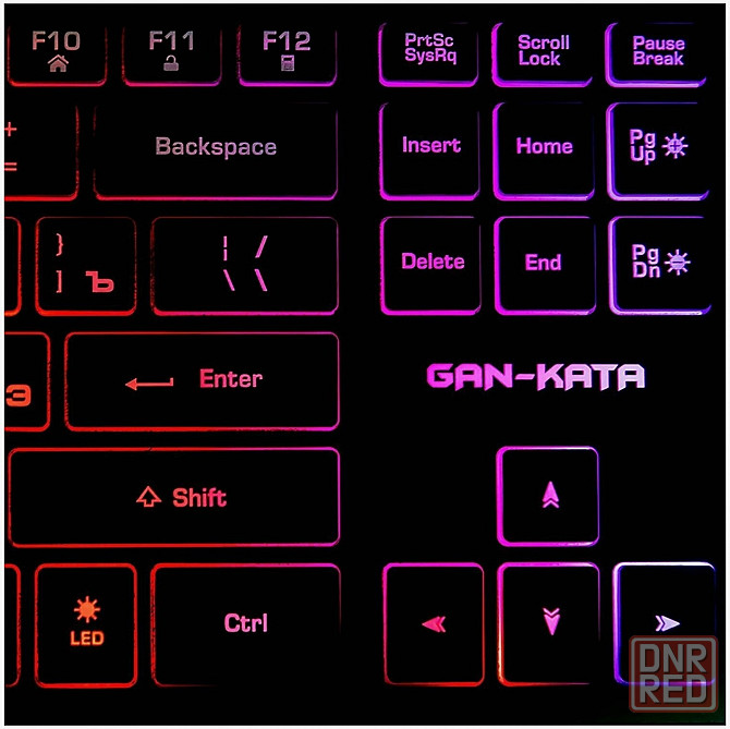 Клавиатура игровая Dialog Kgk-17u Black Gan-Kata 104кл. радужная подсветка - чёрная 1.6м (арт-2875) Донецк - изображение 3
