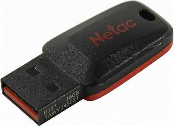Флеш диск Netac U197 16gb , Usb2.0, пластиковая, черная (арт-7980) Донецк