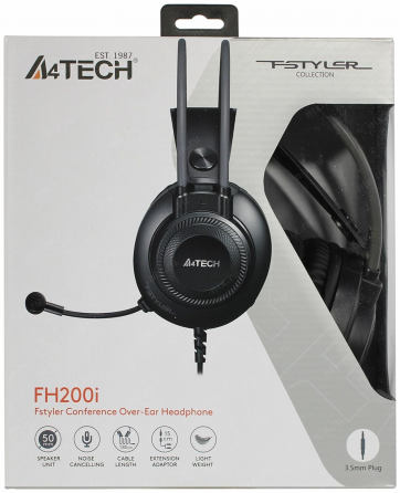 Наушники с микрофоном A4tech Fstyler Fh200i серый 1.8м накладные оголовье (Fh200i Grey) Fh200i Grey Макеевка