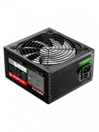Блок питания Atx Zircon Gti-600 80+ (черный 600w 20+4pin 4+4pin 2*6+2pin 6*Sata 3*Molex вентилятор 1 Донецк