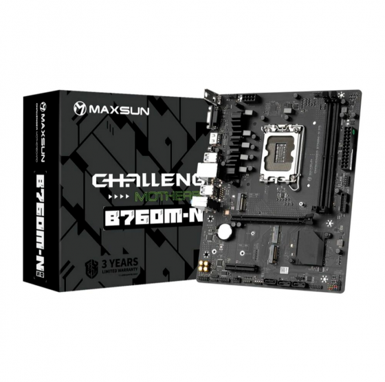 Материнская плата Maxsun Ms-Challenger B760m-N D5 1700, B760, 2xddr5, Matx, Rtl (арт-7318) Макеевка