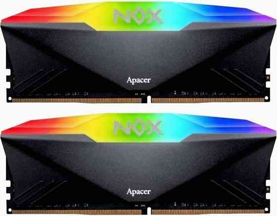 Модуль памяти Apacer Ddr4 3600 16gb Dimm Nox Rgb Black Gaming Memory Ah4u16g36c25ynbaa-2 Non-Ecc, Cl Донецк