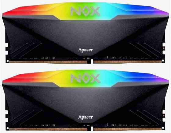 Модуль памяти Apacer Ddr4 3600 16gb Dimm Nox Rgb Black Gaming Memory Ah4u16g36c25ynbaa-2 Non-Ecc, Cl Донецк