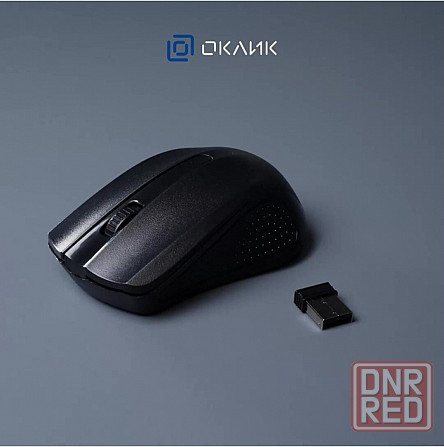 Мышь оклик 485mw черный оптическая (1200dpi) беспроводная Usb (2but) (арт-9689) Донецк - изображение 2