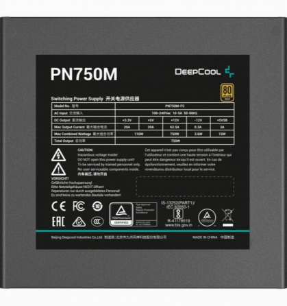 Блок питания Deepcool Pn750m V2 Gen.5 (R-Pn750m-Fc0b-Wgeu) (арт-3129) Макеевка
