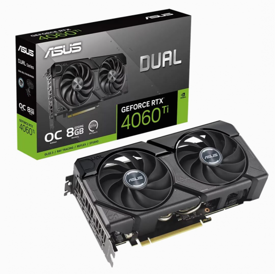 Видеокарта Asus Nvidia Geforce Rtx 4060 Ti 8gb Dual-Rtx4060ti-O8g-Evo/Rtx4060ti, Hdmi, Dp*3,8g, D6 ( Донецк