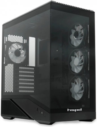 Корпус Hspd F711-Tgbk-Argb Black (арт-9421) Донецк