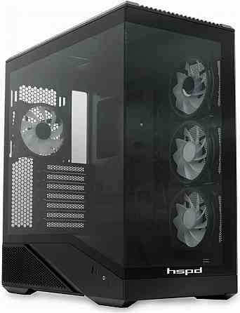 Корпус Hspd F711-Tgbk-Argb Black (арт-7923) Макеевка
