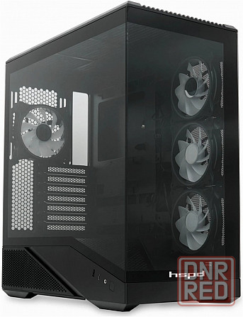 Корпус Hspd F711-Tgbk-Argb Black (арт-7923) Макеевка - изображение 2