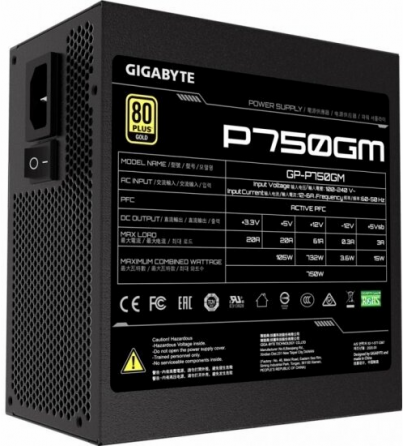Блок питания Gigabyte Gp-P750gm 750w, 80+ Gold, черный (арт-8200) Макеевка