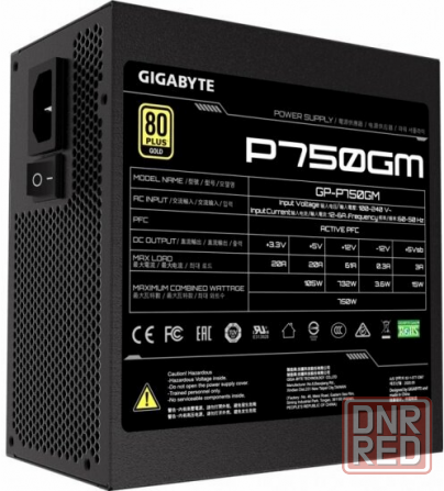 Блок питания Gigabyte Gp-P750gm 750w, 80+ Gold, черный (арт-8200) Макеевка - изображение 2