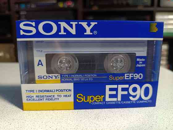 Запечатанная аудиокассета Sony -Super EF-90/Type I Донецк