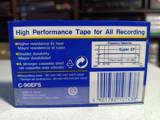 Запечатанная аудиокассета Sony -Super EF-90/Type I Донецк