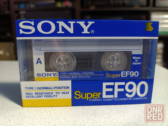 Запечатанная аудиокассета Sony -Super EF-90/Type I Донецк - изображение 1