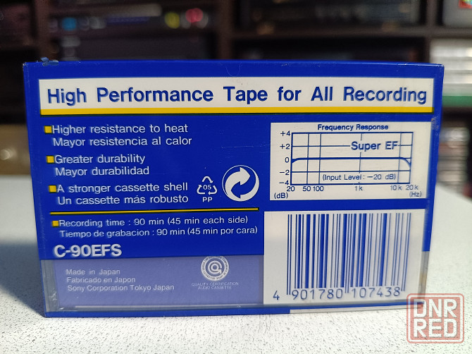 Запечатанная аудиокассета Sony -Super EF-90/Type I Донецк - изображение 2
