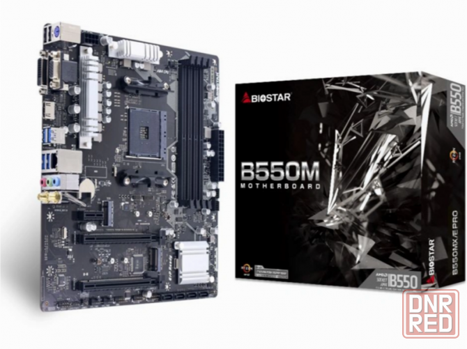 Материнская плата Biostar B550mx/E Pro Soc-Am4 Amd B550 4xddr4 Matx Ac`97 8ch(7.1) Gblan Raid+Vga+Dv Макеевка - изображение 2