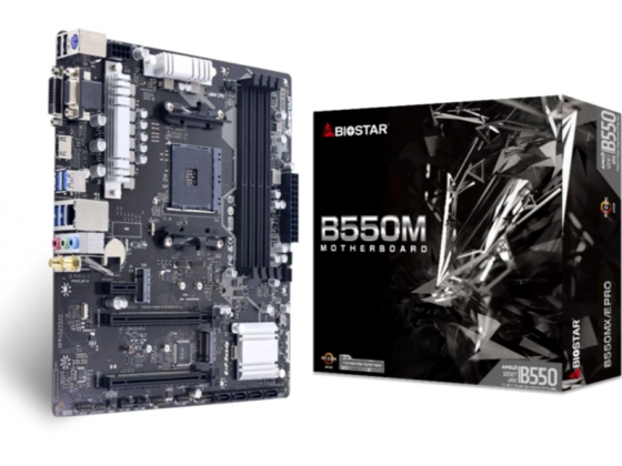 Материнская плата Biostar B550mx/E Pro Soc-Am4 Amd B550 4xddr4 Matx Ac`97 8ch(7.1) Gblan Raid+Vga+Dv Донецк