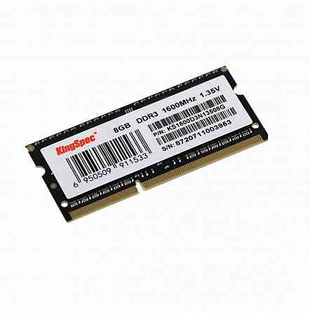 Оперативная память Sodimm Ddr3 Pc3-12800 Kingspec Ks1600d3n13508g, 1х8 гб, 1.35 в кол-во модулей: 1, Макеевка