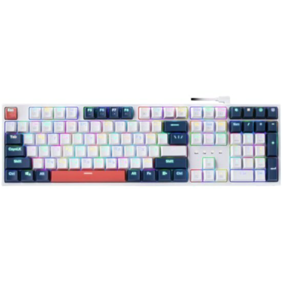 Игровая клавиатура механическая Redragon Whisper Ru, тихая проводная белый, синий, оранжевый (71964) Донецк