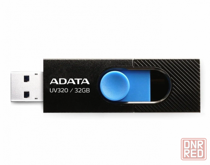 Флэш-накопитель A-Data Uv320 32гб, Usb3.2, черный/синий(Auv320-32g-Rbkbl) (арт-7040) Макеевка - изображение 1