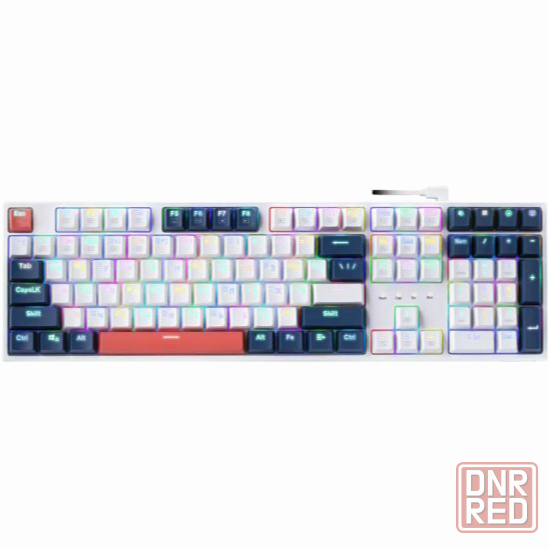 Игровая клавиатура механическая Redragon Whisper Ru, тихая проводная белый, синий, оранжевый (71964) Макеевка - изображение 1