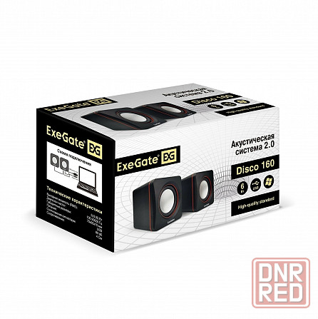 Акустическая система стерео Exegate Disco 160 Ex287050rus, 2x3вт, питание от Usb, черный (Ret) (арт- Макеевка - изображение 2