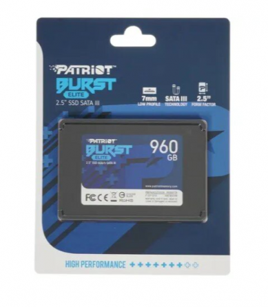 Ssd Patriot Sata Iii 960gb Pbe960gs25ssdr Burst Elite 2.5" (арт-5992) Макеевка