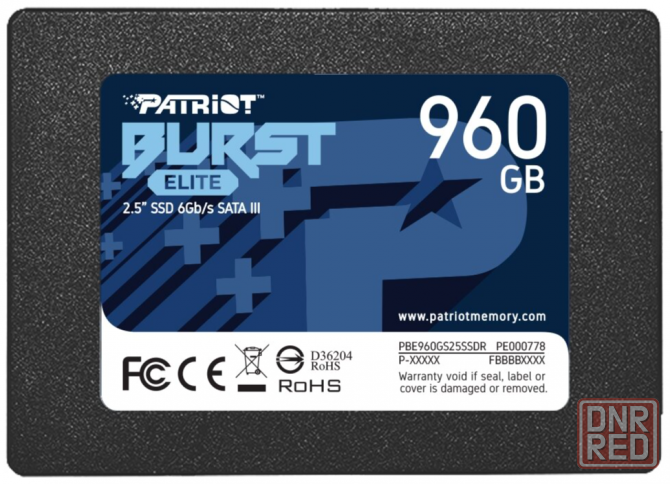 Ssd Patriot Sata Iii 960gb Pbe960gs25ssdr Burst Elite 2.5" (арт-5992) Макеевка - изображение 2