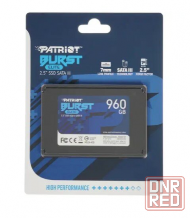 Ssd Patriot Sata Iii 960gb Pbe960gs25ssdr Burst Elite 2.5" (арт-5992) Макеевка - изображение 4