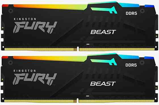 Оперативная память Kingston Fury Beast Black Kf552c40bbak2-16 Ddr5 - 2x 8гб 5200мгц, Dimm, Ret (арт- Донецк