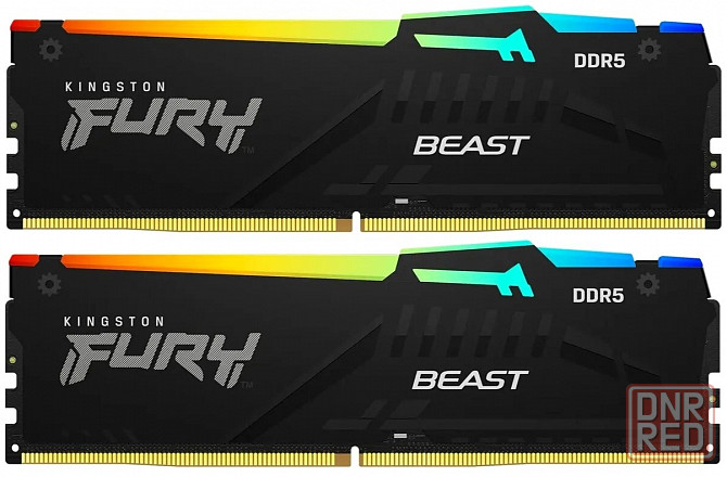 Оперативная память Kingston Fury Beast Black Kf552c40bbak2-16 Ddr5 - 2x 8гб 5200мгц, Dimm, Ret (арт- Макеевка - изображение 1