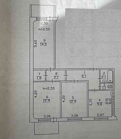 Продам 3х-комнатную Заперевальная Обжора. Донецк