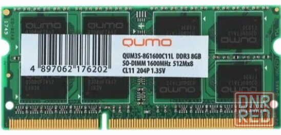 Оперативная память So-Dimm Qumo 8gb Ddr3-1600 (Qum3s-8g1600c11l) (арт-5240) Донецк - изображение 1
