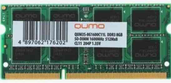 Оперативная память So-Dimm Qumo 8gb Ddr3-1600 (Qum3s-8g1600c11l) (арт-6334) Макеевка