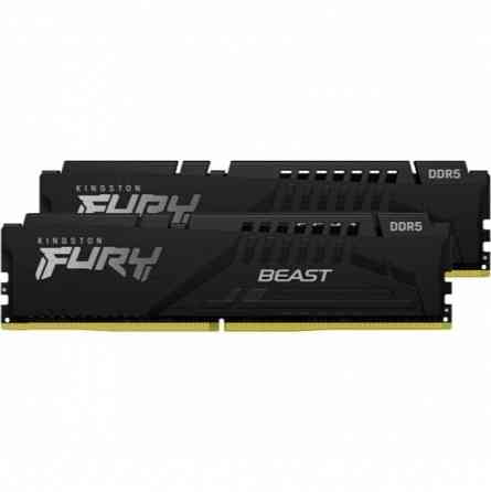 Оперативная память Kingston Ddr5 32gb (2х16gb) 5600mhz Pc-44800 Cl36 Fury Beast Black Expo (Kf556c36 Донецк