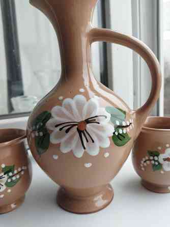 Глиняный кувшин и два стакана Донецк