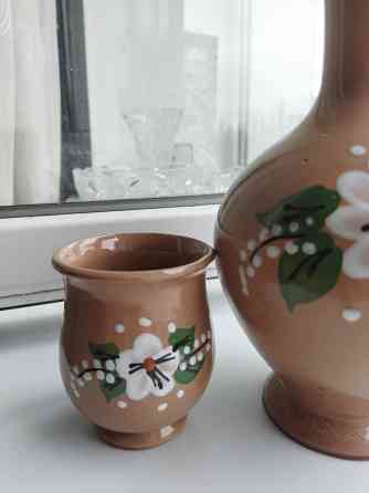 Глиняный кувшин и два стакана Донецк