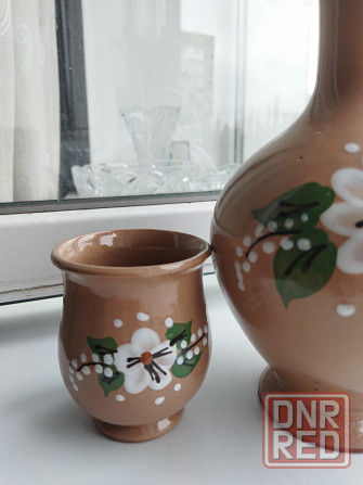Глиняный кувшин и два стакана Донецк - изображение 3