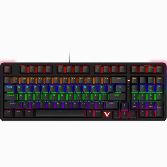 Игровая клавиатура механическая с подсветкой Rapoo V500pro-98, черная, 98 клавиш, красный переключат Донецк