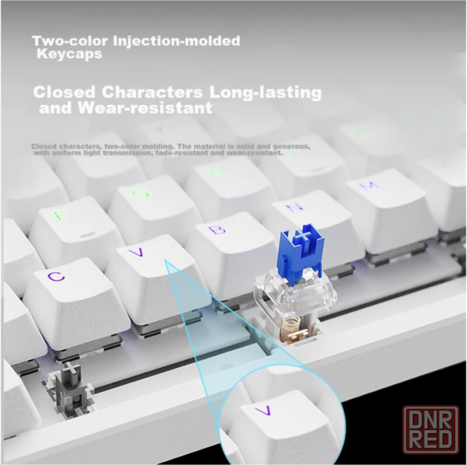 Игровая клавиатура механическая с подсветкой Rapoo V500pro-98, черная, 98 клавиш, красный переключат Донецк - изображение 3