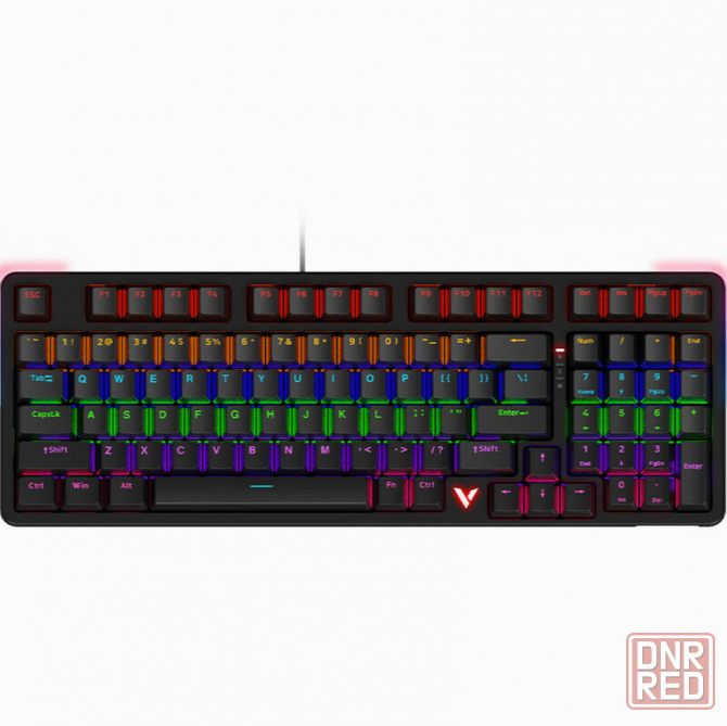 Игровая клавиатура механическая с подсветкой Rapoo V500pro-98, черная, 98 клавиш, красный переключат Донецк - изображение 1