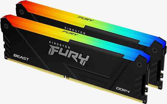 Оперативная память 16gb Ddr4 3200mhz Kingston Fury Beast Rgb (2x8gb Kit) (Kf432c16bb2ak2/16wp) (арт- Донецк