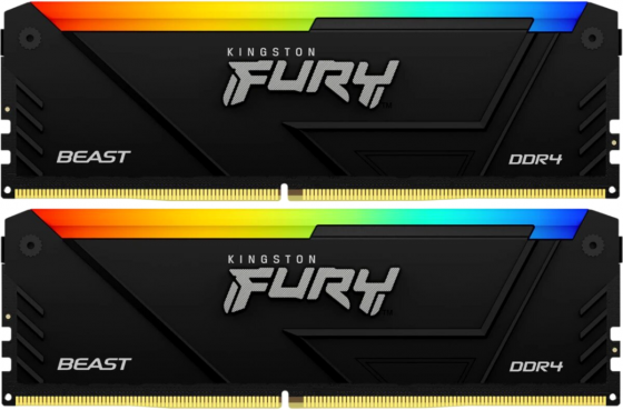 Оперативная память 16gb Ddr4 3200mhz Kingston Fury Beast Rgb (2x8gb Kit) (Kf432c16bb2ak2/16wp) (арт- Донецк