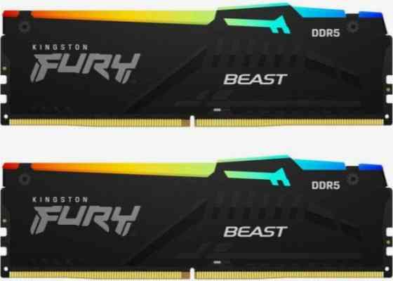 Оперативная память Kingston Fury Beast Black Rgb Kf556c40bbak2-32 Ddr5 - 2x 16гб (арт-6868) Макеевка