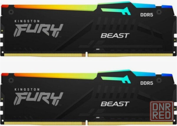 Оперативная память Kingston Fury Beast Black Rgb Kf556c40bbak2-32 Ddr5 - 2x 16гб (арт-6868) Макеевка - изображение 1