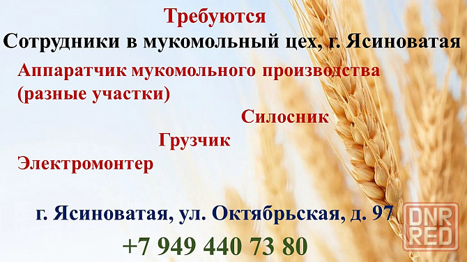 Сотрудники в мукомольный цех г. Ясиноватая Ясиноватая - изображение 1